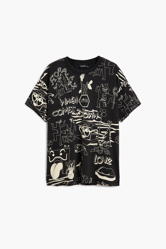 Desigual T-Shirt Frany Rep Middle Gray (23WMTK66_2007) Men