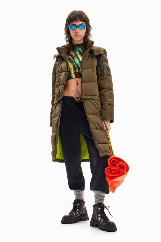 Desigual Coat Tetris Khaki (23WWEW39_4092) Women