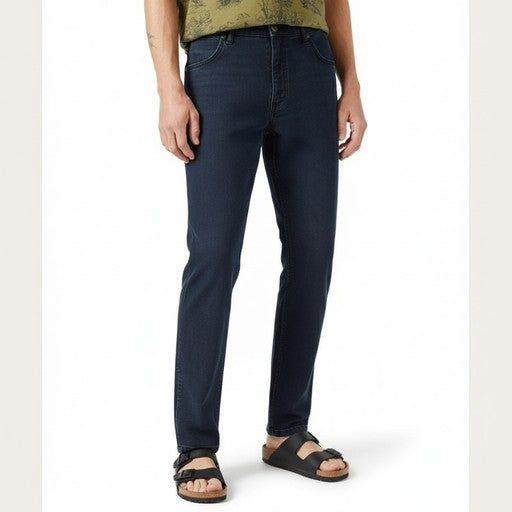 Wrangler River Cloudy Skies Straight Jeans Navy, Men