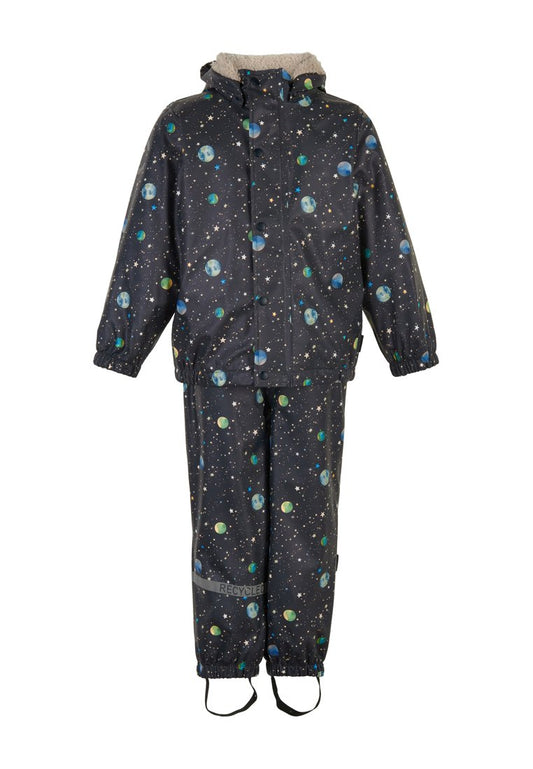 mikk-line PU AOP Rain Set Teddy Rec w. Susp104 dark blue (ZZO27BG25-K00) Kids