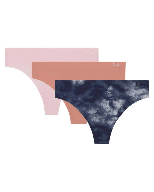 UA PURE STRETCH NO SHOW THONG -PRINT 3PK (25UUSHJ285-696) Women