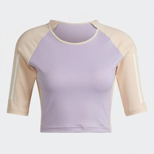 Adidas Purple Colorblock Crop Training Top Women, Women