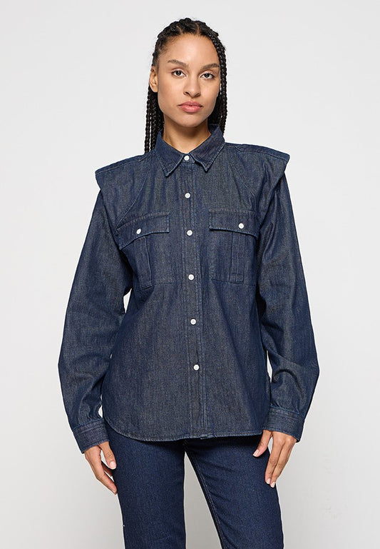 Denham REHNO SHIRT RD Dark Blue (ZZO2UZXBT-K00) Women