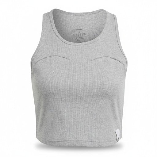 Adidas Organic Cotton Ribbed Tank Grey, Women