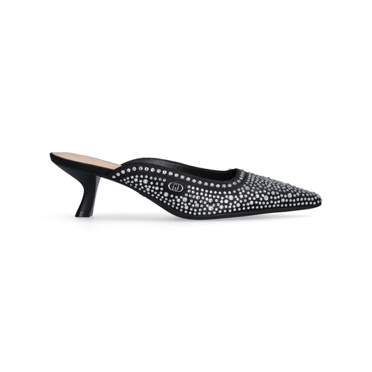 GEMY 03 - SABOT SATIN/STRASS BLACK Women