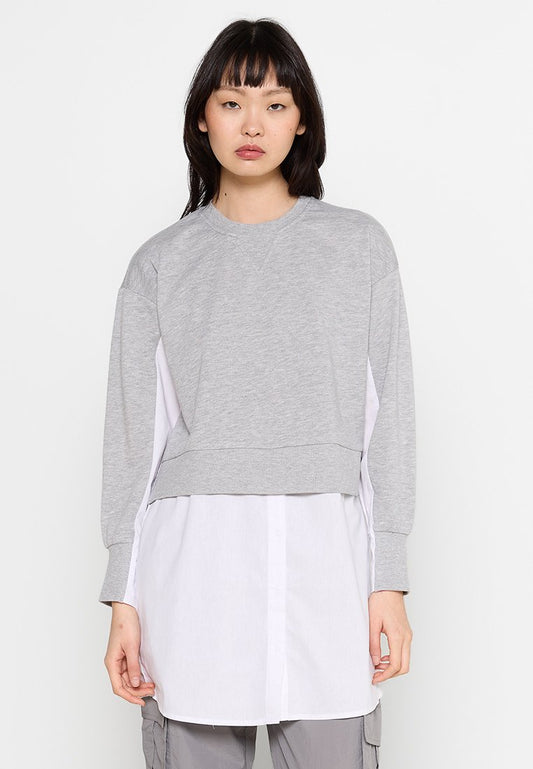 Pieces PCANABEL LS SWEAT SHIRT KAC Light Grey (ZZO1KAD07-C00) Women