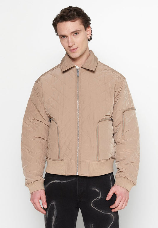 Holzweiler Lark Quilted Bomber Jacket Sand (ZZO2F0B18-B00) Men