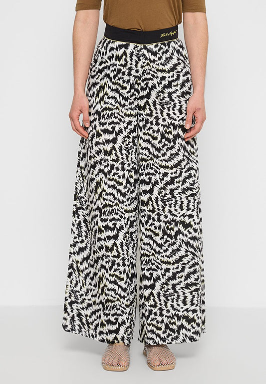 KARL LAGERFELD ZEBRA AOP PANTS Black (ZZO30GA10-Q00) Women