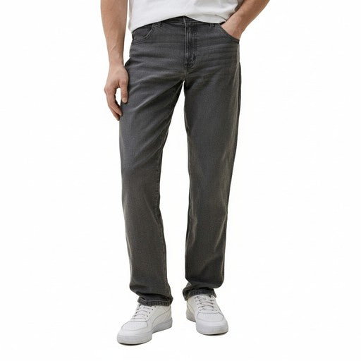 Wrangler Classic Straight Denim Jeans Grey, Men