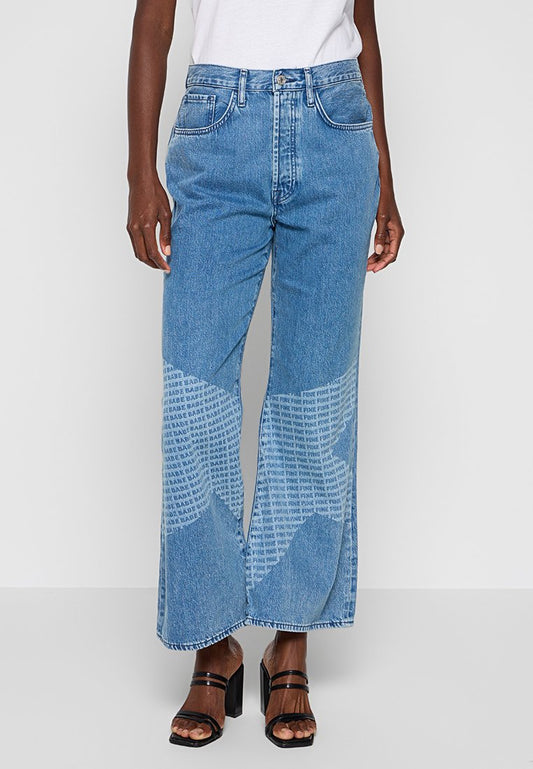 7 for all mankind EASY FLARE Babe Star with Laser Star Light Blue (ZZO2EY113-K00) Women
