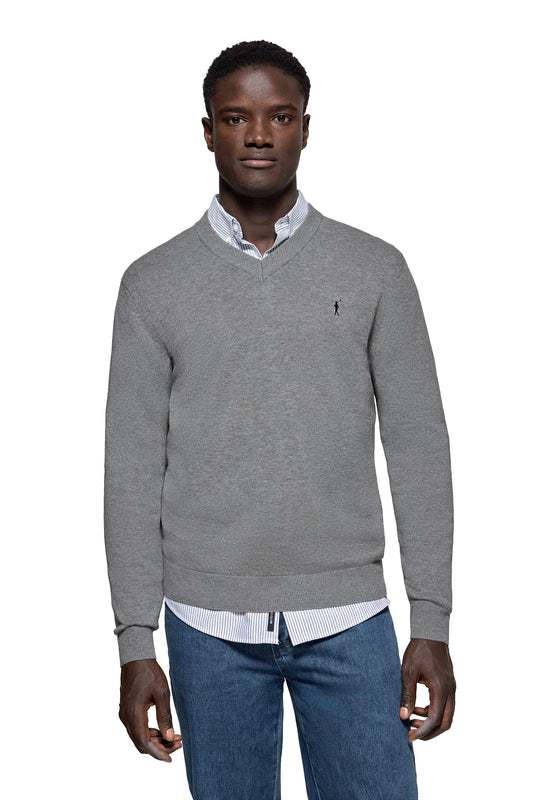 RIGBY GO V NECK GRAY_VIGORE (44244) Men
