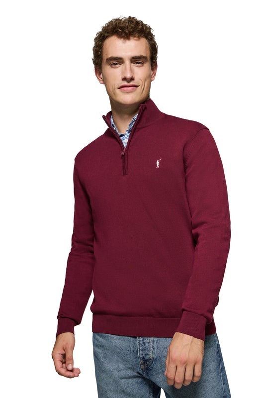 RIGBY GO ZIPPER NECK GARNET (44256) Men