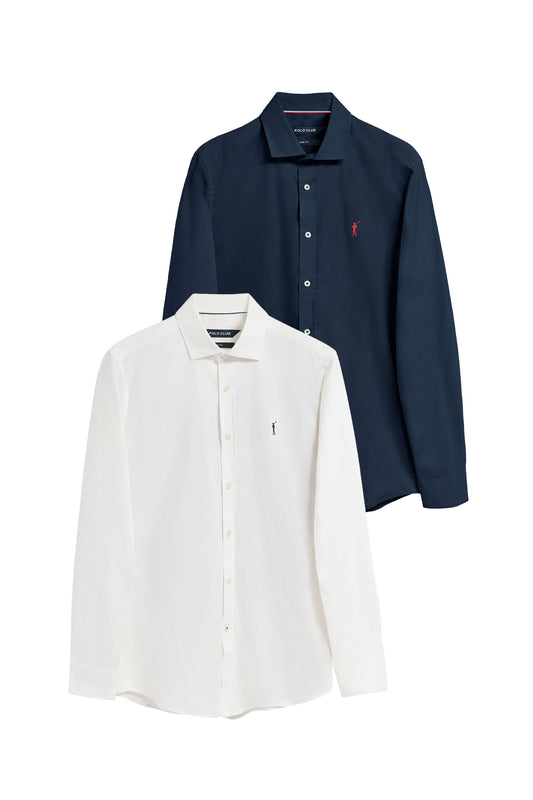 PACK 2 - RIGBY GO SHIRT POPLIN [W-N] MULTICOLOR (44497) Men