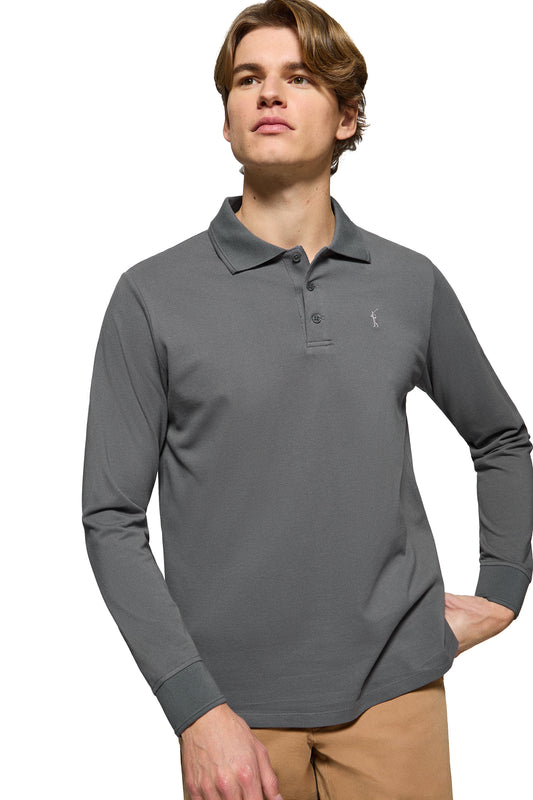 RIGBY GO POLO ML SS ASPHALT (44525) Men