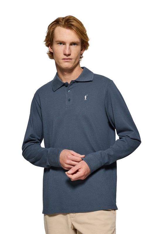 RIGBY GO POLO ML SS DENIM_BLUE (44526) Men