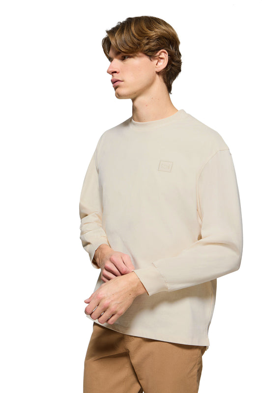 TWILL PATCH TSHIRT LS ECRU (44599) Men