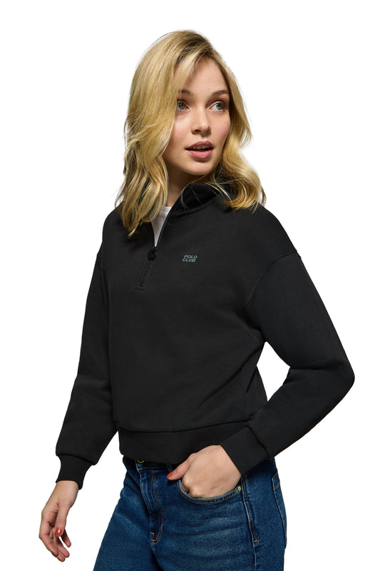 BLOCK PC W ZIPPER SWEAT BLACK (44631) Women