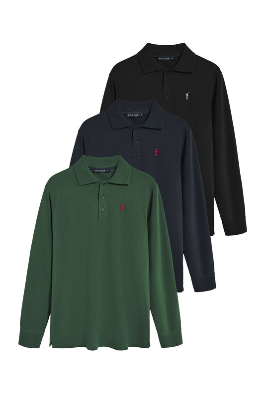 PACK 3 - RIGBY GO POLO ML SS [N-B-BG] MULTICOLOR (44650) Men