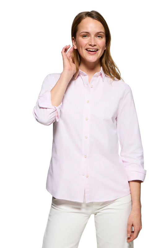 BLOCK W SHIRT OXFORD STRIPES LIGHT_PINK (44920) Women