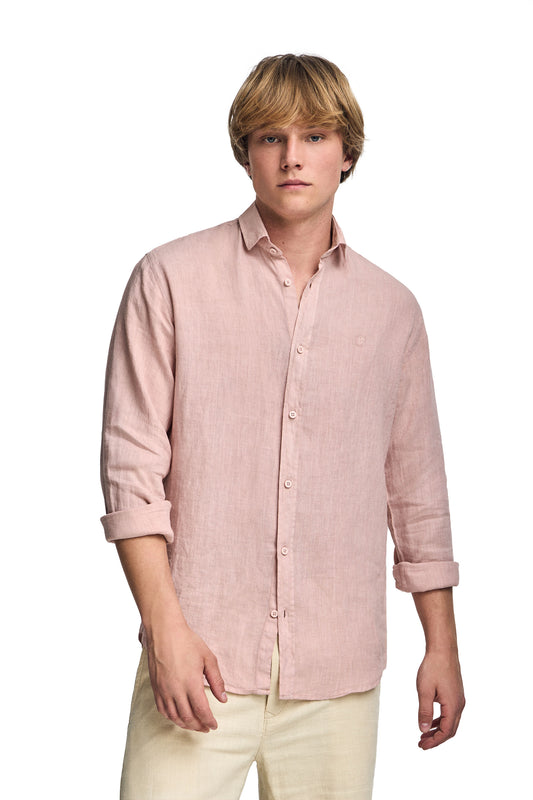 PC MONOGRAM LINEN SHIRT GD ROSE_TAUPE (44966) Men