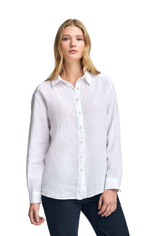PC MONOGRAM W LINEN SHIRT GD WHITE (44967) Women