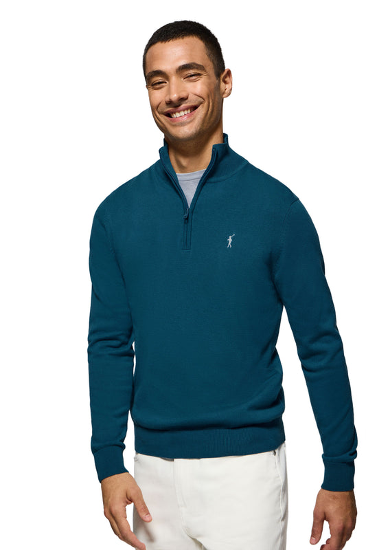 RIGBY GO ZIPPER NECK VN TEAL (45006) Men
