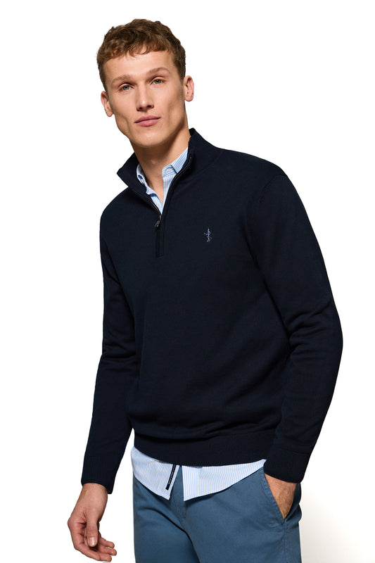 RIGBY BEST ZIPPER NECK NAVY (45007) Men
