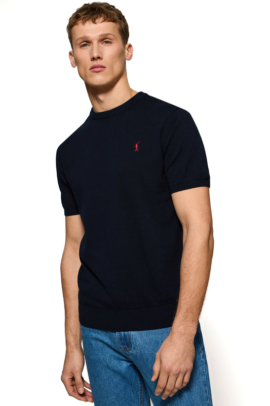 RIGBY GO SS U NECK NAVY (45019) Men