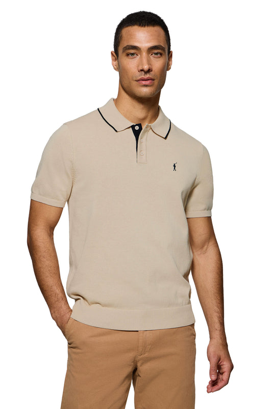 RIGBY GO SS POLO NECK BEIGE (45023) Men