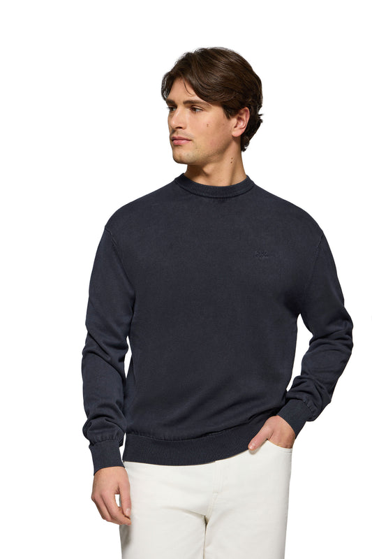 BLOCK U NECK GD NAVY (45028) Men