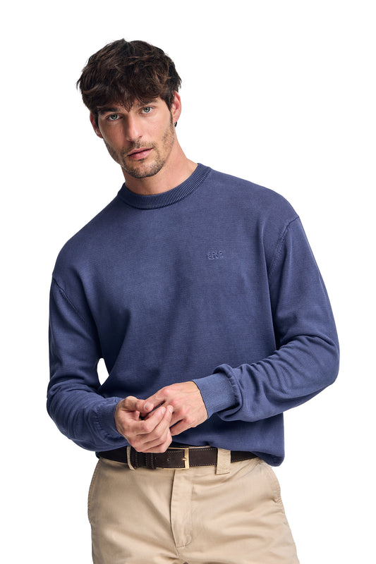 BLOCK U NECK GD VIOLET_BLUE (45030) Men