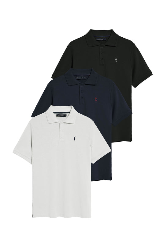 PACK 3 - RIGBY GO POLO SS VN [B-N-W] MULTICOLOR (45395) Men