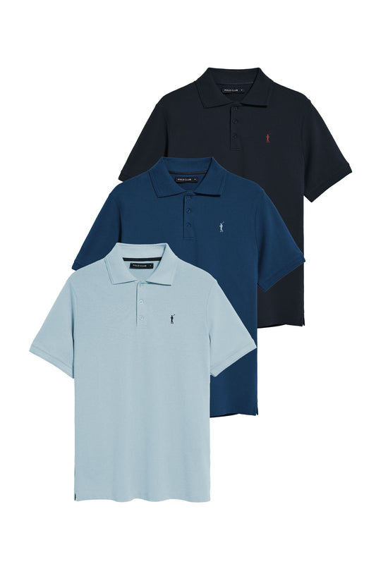 PACK 3 - RIGBY GO POLO SS VN [N-BB-IB] MULTICOLOR (45397) Men