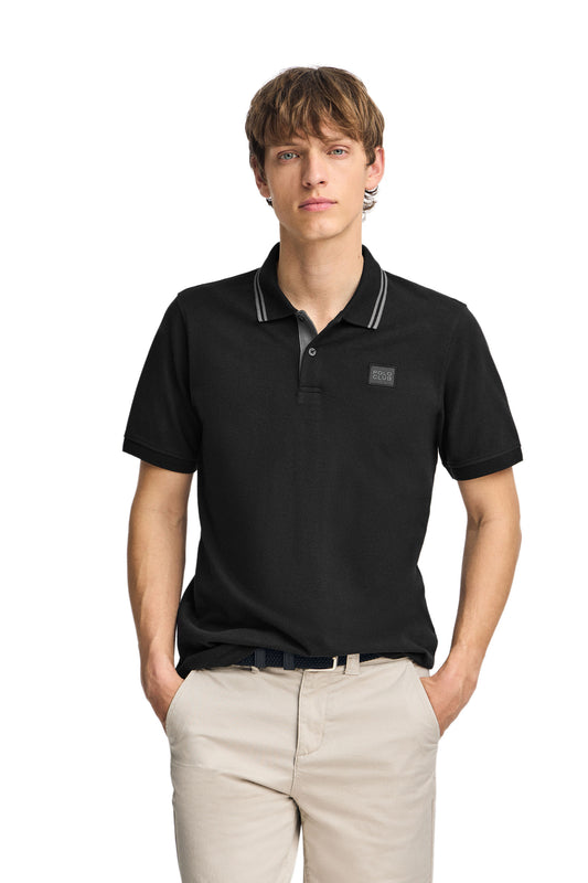 TWILL PATCH POLO SS VN BLACK (45403) Men