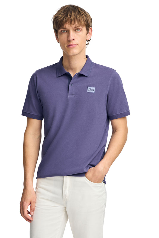TWILL PATCH POLO SS VN VIOLET_BLUE (45406) Men