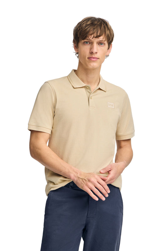 TWILL PATCH POLO SS VN IVORY (45408) Men