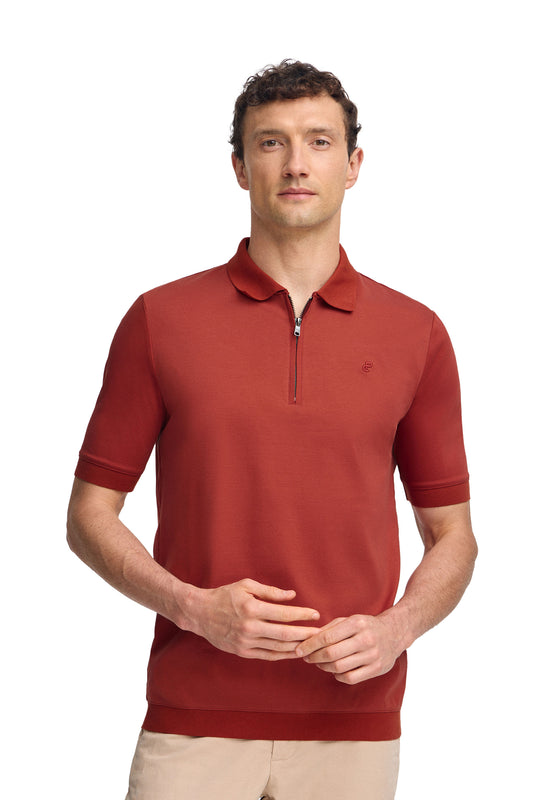ESKO ZIPPER POLO BRICK_RED (45418) Men