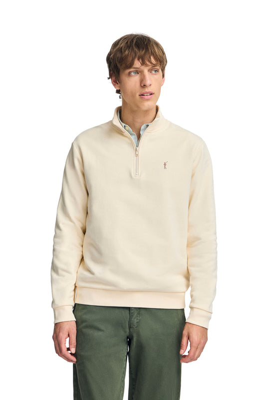 RIGBY GO FT SWEAT ZIPPER NECK ECRU (45460) Men