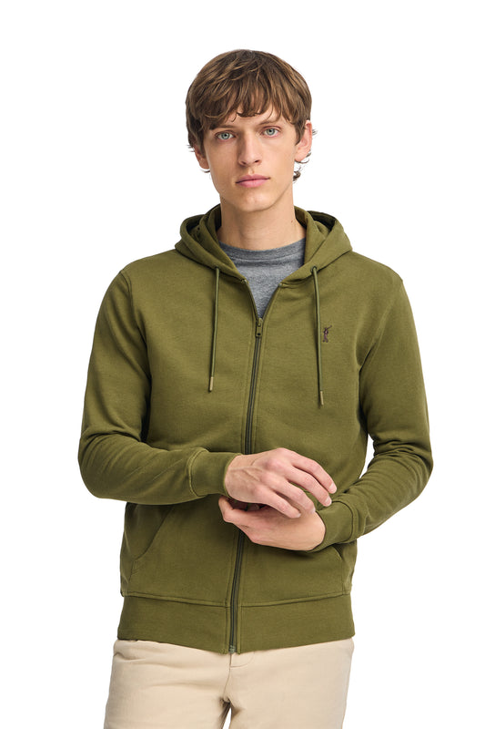 RIGBY GO HOODIE ZIPPER FT SWEAT MOSS (45469) Men