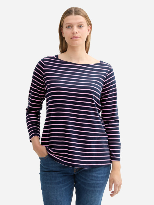 Tom Tailor Women long-sleeved T-shirts (1043761_blue_pink)