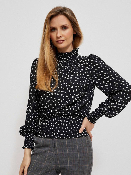 Moodo Blouse/Shirt (Z-KO-3936_BLACK) Women