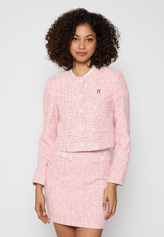 KARL LAGERFELD BOUCLE JACKET Pink (ZZO30GA52-J00) Women