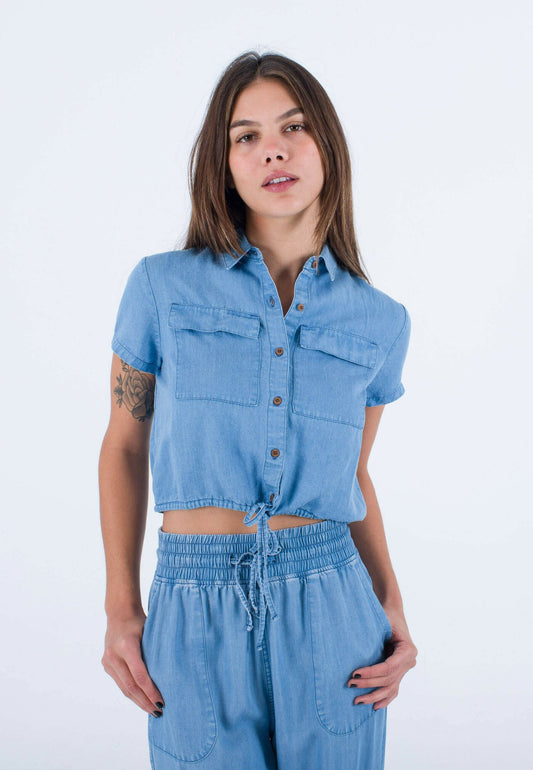 Hurley Woven OCEANCARE CHAMBRAY SHIRT SS Women