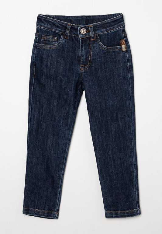 Roberto Cavalli Junior denim pants haraldic Dark Blue (ZZO1RD118-K00) Kids