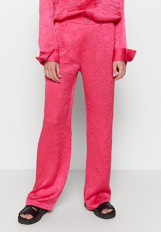 Crinkle Satin Track Pant Women