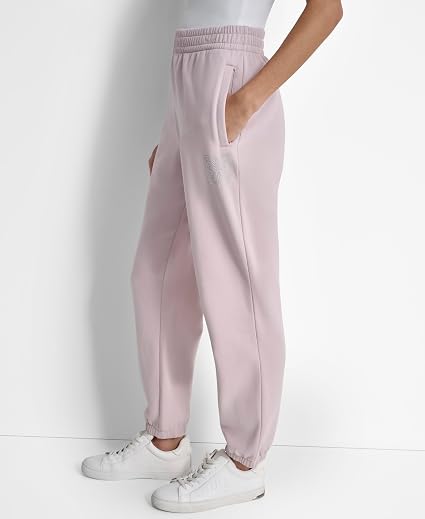DKNY Rhinestone Logo High Waist Joggers (DP4P3526) Women