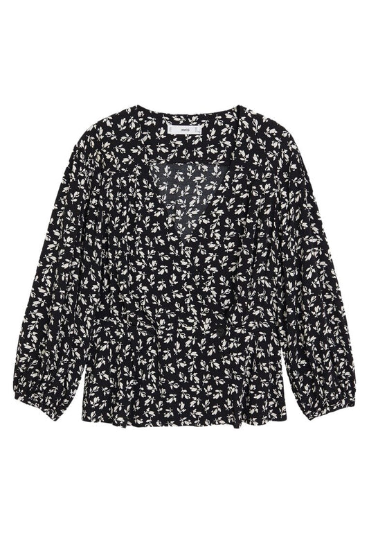 Mango Blouse cache cœur imprimée Black (M9121E39G-Q11) Women
