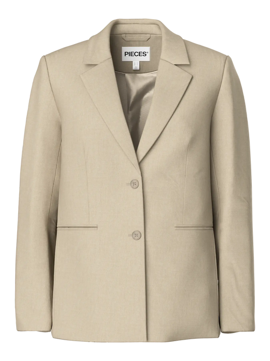 Rosa Long Sleeve Loose Blazer Greige (17162403) Women