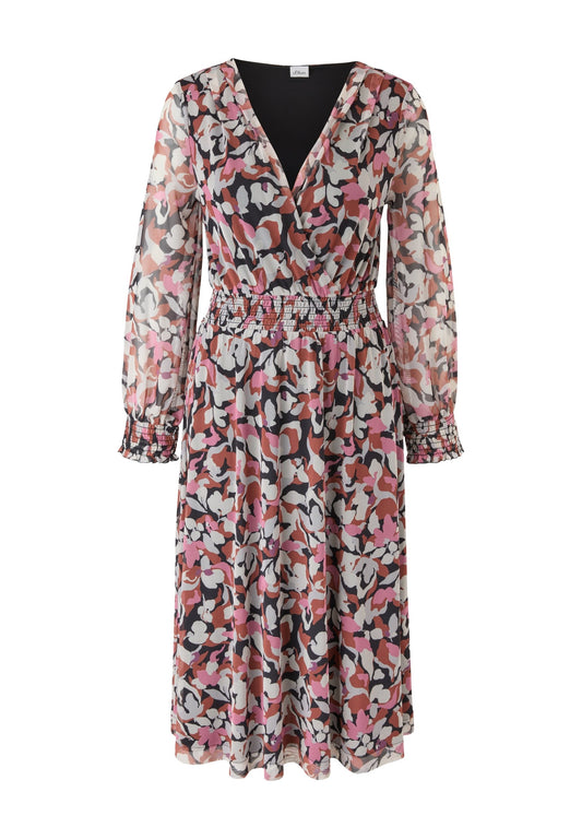 s.Oliver BLACK LABEL Robe en maille à détails smockés (SOA21C0LZ-Q11) Women