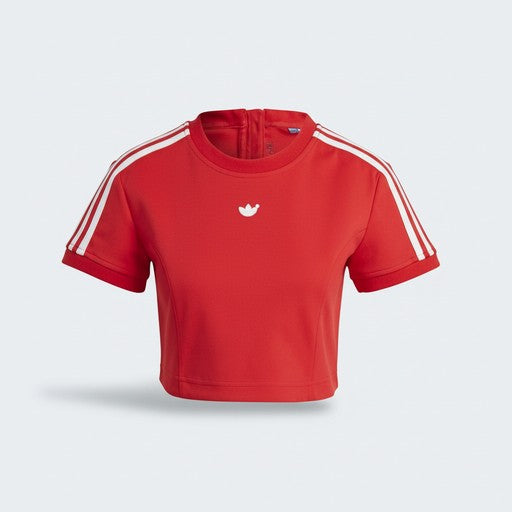 Adidas Red Cropped Athletic Top, Women